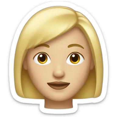 blonde woman with a short bob and fringe sticker