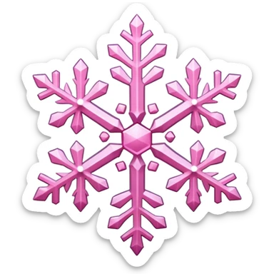 snow flake pink sticker