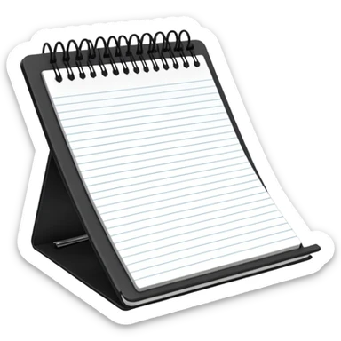 music notebook with stand sticker