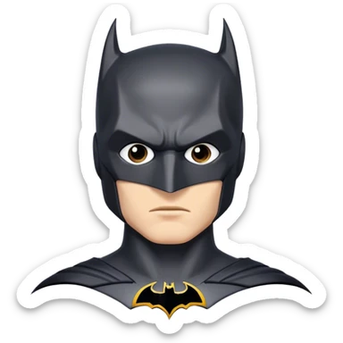 Realistic Batman face sticker