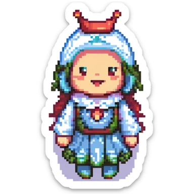 labobo character, joyful and whimsical sticker