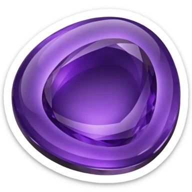 Amethyst oval-shaped worrystone sticker