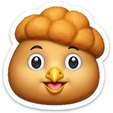Make an emoji of a chicken nugget sticker