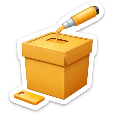 box with glue sticker