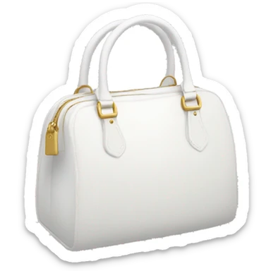 White purse sticker