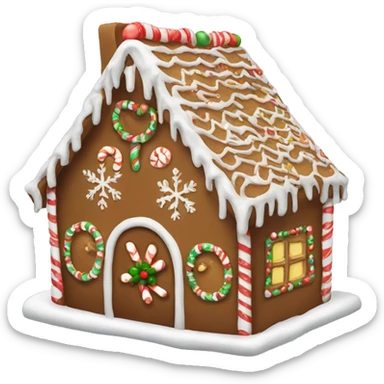 Christmas gingerbread house sticker