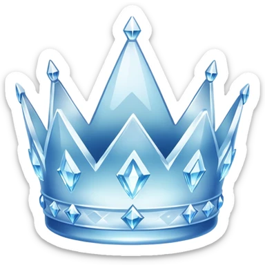 Ice crown and looks so real sticker