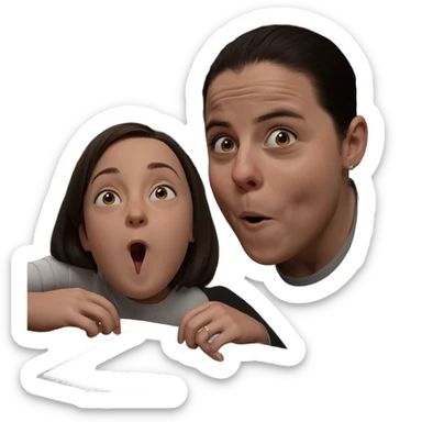 curious children indoors portrait sticker