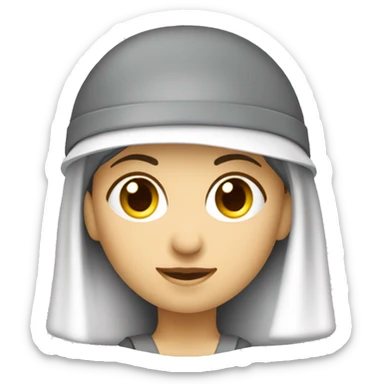 ingeniera mujer con casco blanco granduandose, con toga sticker