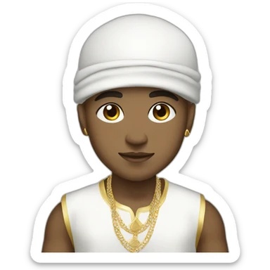 cute and luxury and hip hop white morrocan boy  sticker