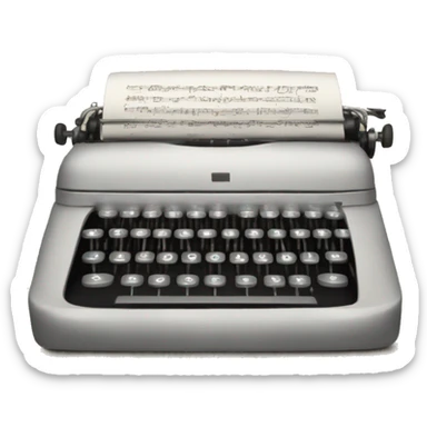 typewriter music sticker