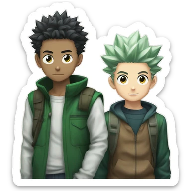 killua and gon from hunter hunter sticker