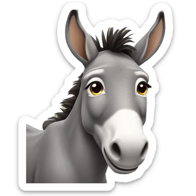 Donkey cute sticker