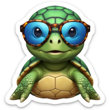 Tuff cool sunglasses turtle perfect aesthetic  sticker