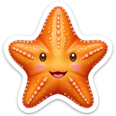 Big Blushed cheeks starfish sticker