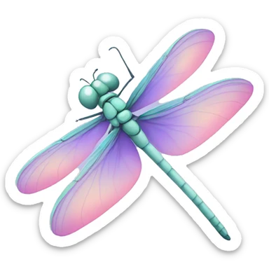 pastel dragonfly sticker