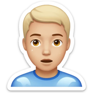 person experiencing dispersion, expressive sticker