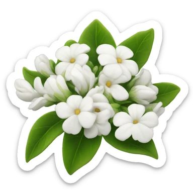 White flowers sticker