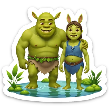Starter pack shrek  sticker