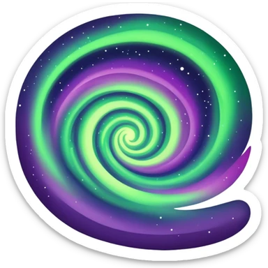 northern lights in the night sky sticker