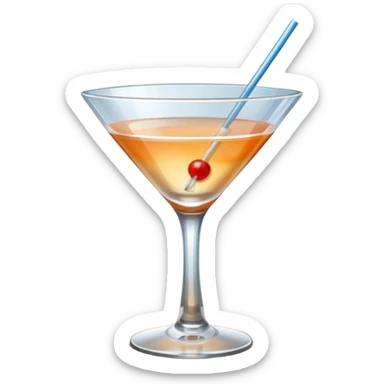 empty cocktail glass sticker