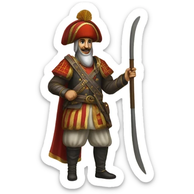 A full-length ottoman  janissary sticker