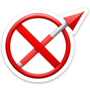 prohibition symbol, red circle with diagonal line through it sticker