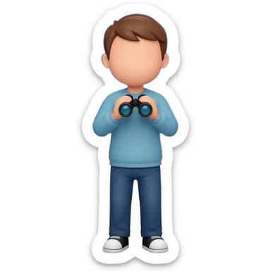 star gazing with binoculars sticker