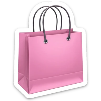 Shopping bags pink sticker