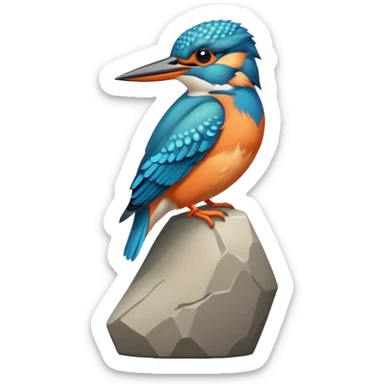 kingfisher bird on top of a tower sticker