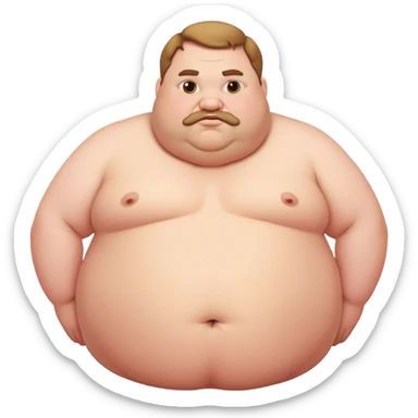 extremely fat m sticker