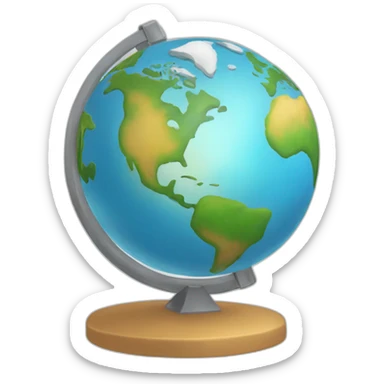 Globe with kidz world written in it sticker