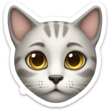 Daydreaming cat sticker