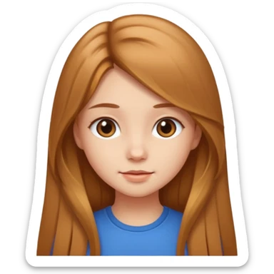 милая девушка с русыми длинными волосами sticker