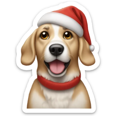 A Christmas dog sticker