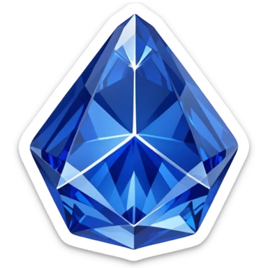 A royal blue crystal with white veins. sticker