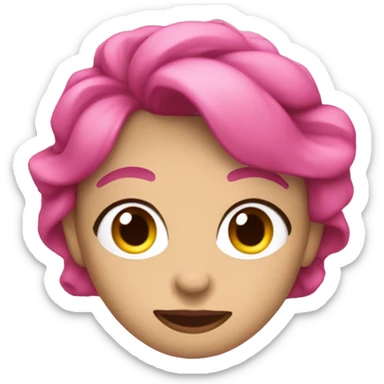 Una calabera con in moño Rosa sticker