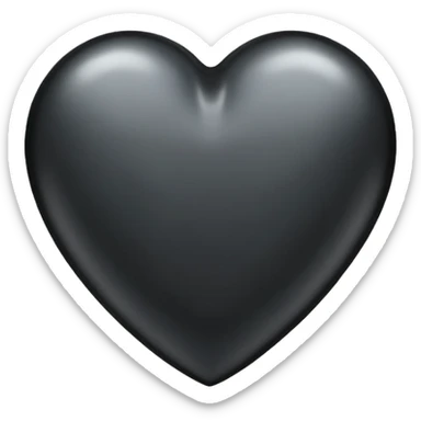 Black heart sticker