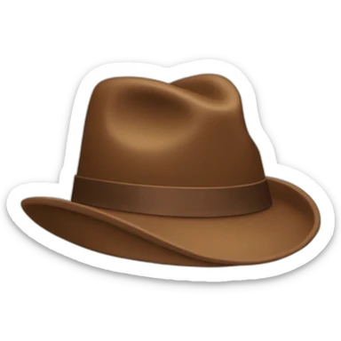 brown hat sticker