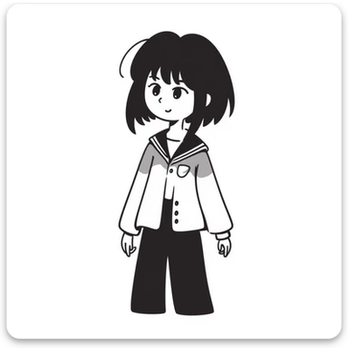 anime girl from anime "Roshidere" sticker