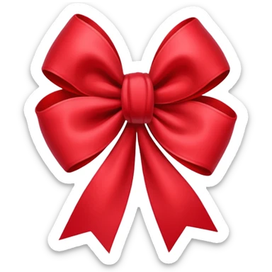 Un lazo rojo y con rosa sticker