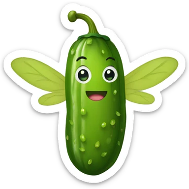 pickle wearing a fairy costume  sticker