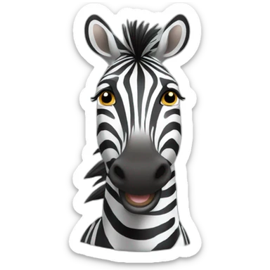 zebre qui tire la langue sticker