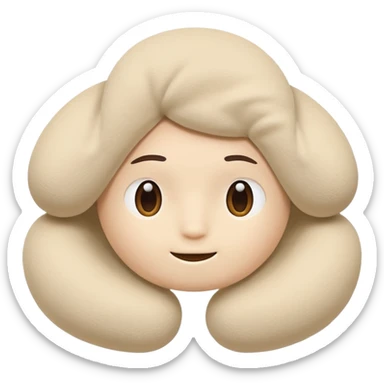 A fluffy memory-foam travel pillow that molds gently to the traveler’s head and shoulders. sticker