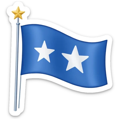 Celui en bas a droite l’étoile decale la a gauche en drapeau  sticker