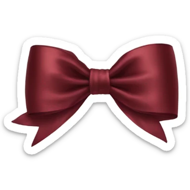 dark red silk bow sticker