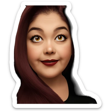 smiling girl with animal ears sticker