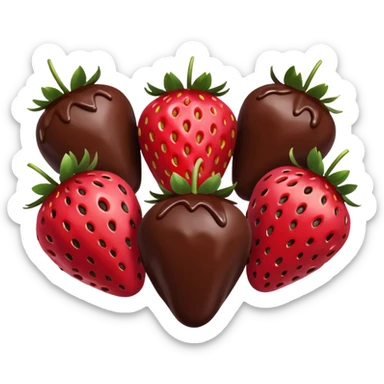 Dubai chocolate covered strawberries  sticker