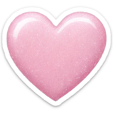 Pastel pink glitter heart sticker