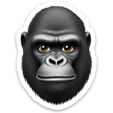 A gorilla picking his nose sticker